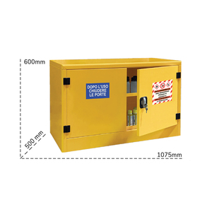 Armario de seguridad bajo encimera Carvel 1075x500x600mm para líquidos y disolventes inflamables - Product Image 2