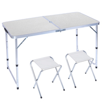 Vente en gros de table pliante en maille pour l'extérieur table de camping portable pour barbecue table de camping polyvalente