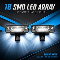Lampe de plaque d'immatriculation OEM 6QD943021A, lampe de plaque d'immatriculation LED W5W T10, lentille transparente, boîtier noir pour VW Polo 9N 9N3 Hatchback