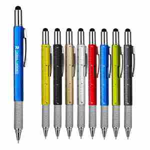 Bolígrafo Promocional con Logotipo Personalizado para Hombre, Bolígrafo Multiherramienta 6 en 1 con Destornillador, Regla, Nivel, Bolígrafo y Punta de Bola - Product Image 1