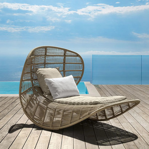 Chaise longue <span class=keywords><strong>de</strong></span> luxe pour cour extérieure, balcon, terrasse, canapé-<span class=keywords><strong>lit</strong></span>, design moderne et simple, imperméable, protection solaire, piscine - Product Image 1