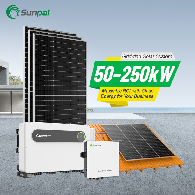 Sunpal Integrated Solar Energy System 50kW 100kW 250kW on Grid Solar System for Industrial Energy Storage