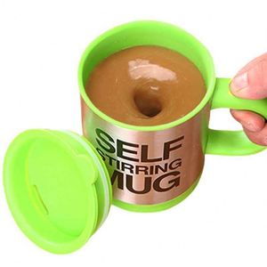 Self Stirring Mug Stainless Steel With Lid Battery Powered <b>Coffee</b> Tea Cup Office Use Modern Design Multi Color Available - Product Image 2