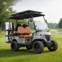 Carrito de Golf con Certificación CE, Porta Bolsas de Golf, 4 Asientos, Batería de Litio de 72V, Motor AC para Campos de Golf