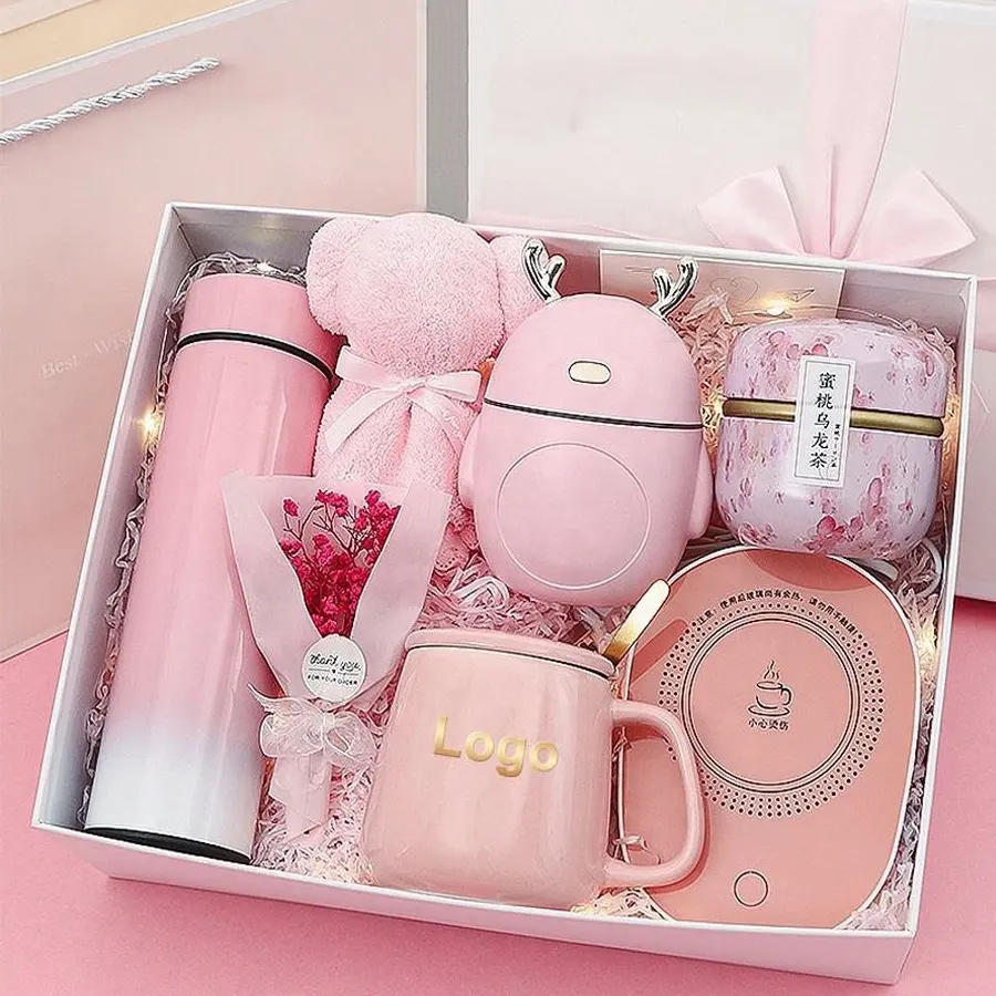 Besery grosir wanita Set hadiah cerdas cangkir air bantalan pemanas Set cangkir Humidifier hadiah ulang tahun set hadiah wanita