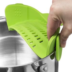 Passoire de cuisine réglable en silicone Syh1100, résistante à la chaleur, à clipser sur les casseroles et poêles, pour la vente en gros - Product Image 4