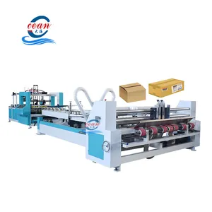 automatic paper board cardboard folder gluer machine