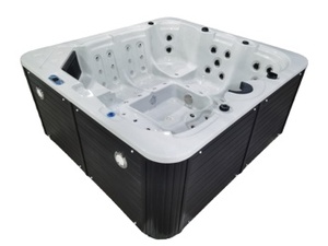 Bak Mandi Air Panas Akrilik Bentuk Persegi untuk Luar Ruangan dengan Pijat Kombinasi (Udara & Whirlpool) Garansi 3 Tahun - Product Image 1