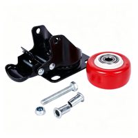 Vente directe usine : Roue de frein pivotante de 2,5 pouces, roue de meuble, roue directionnelle/universelle en PVC/PU/TPR pour bureau