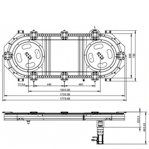 Spezialgeformte Ketten- und Gurtförderer für hochpräzise, korrosionsbeständige kreisförmige Führungsschienenförderanlagen |   Anpassbar - Product Image 6