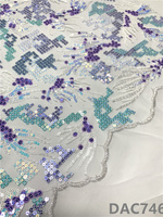 Robe de soirée de mariée colorée à sequins et perles, en tissu dentelle avec broderie dorée et matière en résille