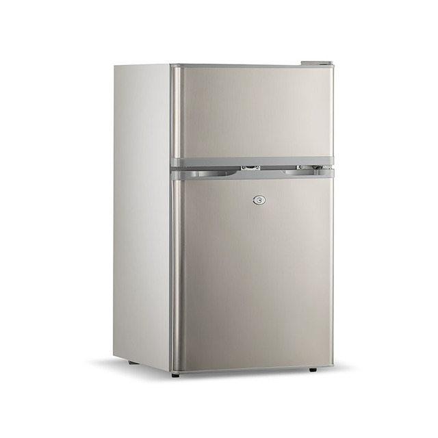 Mini 90L Double Door Refrigerator for Home and Hotel Use