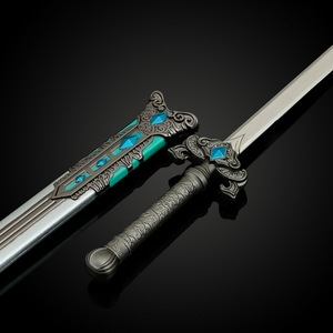 Fox Demon Anime juego periférico primera <span class=keywords><strong>espada</strong></span> de nieve 22CM arma totalmente metálica modelo Prop <span class=keywords><strong>espada</strong></span> samurái <span class=keywords><strong>espada</strong></span> Demon Slayer niño regalo - Product Image 6