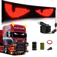 Grand écran LED programmable « Devil Eyes » flexible pour voiture et camion – Accessoires DIY dynamiques pour écran souple