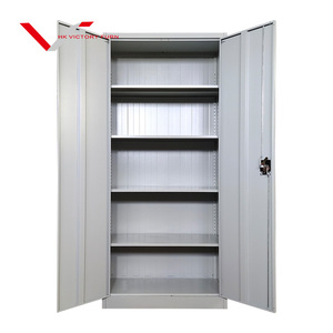 Armoires de rangement métalliques à deux portes avec étagères, pour outils et dossiers, à charnières extérieures - Product Image 1