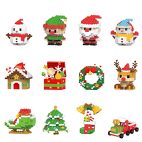 Moule Roi Cadeau Minion Nouveau Style Vente à Chaud Diy Miniature Décorations Père Noël Jouets Mini Vraies Briques Blocs de Construction de Noël
