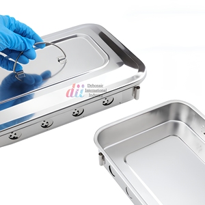 Boîte à instruments dentaires professionnels en acier inoxydable avec couvercle et poignée encastrée – Meilleur fournisseur en gros - Product Image 5