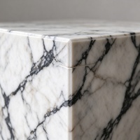 Table basse moderne minimaliste en marbre veiné noir et blanc, meubles de salon pour la maison, décoration de chambre à coucher de luxe, suite d'hôtel