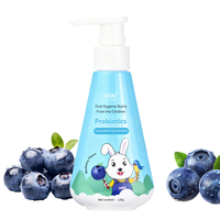 Pasta gigi rasa Blueberry kustom pemasok jumlah besar OEM kapasitas rasa Anti rongga pasta gigi anak-anak segar