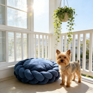 Handgemaakte ecovriendelijke stevige kleine katten- & hondenbedholte rond polyester spons comfortabel warm design <span class=keywords><strong>XL</strong></span> alle seizoenen - Product Image 4