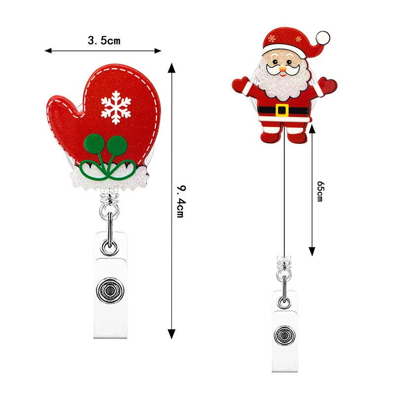 christmas acrylic badge reels