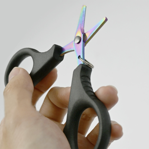 ด้านบนขวา FS011 กรรไกรตกปลากรรไกรสแตนเลส PE สายถักเปียเครื่องตัดปลาตัดกรรไกรตกปลาเครื่องมือ - Product Image 4