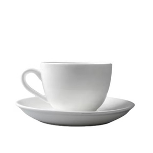 Vente en gros de tasses à cappuccino et à latte blanches simples, tasses à thé en porcelaine colorée, ensembles de tasses à <span class=keywords><strong>expresso</strong></span> et soucoupes en céramique - Product Image 1