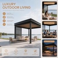 Pergola motorisée rétractable en aluminium à commande tactile pour jardin extérieur – Fabricant en gros