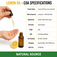 Huile de citron LCHBIO 100% pure non diluée, extrait de citron par solvant, Limonène 65% GC-MS, éclaircissante et rafraîchissante, qualité alimentaire, issue de graines