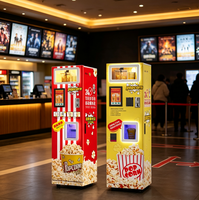 Máquina Expendedora de Palomitas de Maíz Dulces y Saladas Frescas de Alta Calidad, Servicio 24h, Fácil Operación, Pago con Monedas, Efectivo, QR y Tarjeta de Crédito