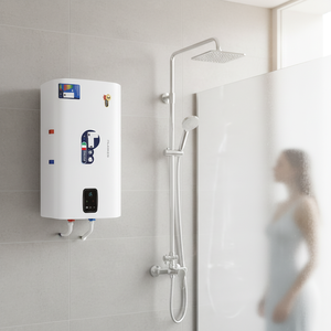 <span class=keywords><strong>Chauffe</strong></span>-<span class=keywords><strong>eau</strong></span> électrique 1500W 30L à chauffage rapide, design <span class=keywords><strong>plat</strong></span> et fin, corps métallique <span class=keywords><strong>horizontal</strong></span>, couleur acier, pour usage domestique et hôtelier - Product Image 1