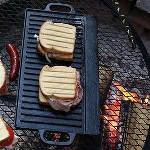 Vật liệu kim Loại Gang BBQ vỉ nướng tấm đảo ngược đôi vỉ nướng <span class=keywords><strong>PAN</strong></span> nướng phẳng chảo - Product Image 5