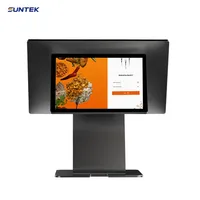 Terminal de point de vente Suntek à double écran de 15,6 pouces avec système d'exploitation Android/Windows/Linux et prise en charge du réseau pour les hôtels