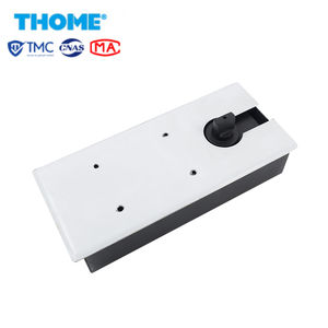 Ressort de sol moderne à double <span class=keywords><strong>action</strong></span> et deux vitesses avec plaque <span class=keywords><strong>en</strong></span> acier inoxydable pour portes vitrées, design dissimulé, capacité 120 kg - Product Image 1