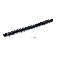 Outils de réparation de bosses de voiture : Support col de cygne noir verrouillable de type droit avec joint de tuyau et trou de 8 mm pour la détection de bosses automobiles et les outils de réparation par éclairage