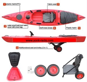 Siège de <span class=keywords><strong>kayak</strong></span> robuste en aluminium Yonk, siège individuel pour la pêche, capacité 200 kg, <span class=keywords><strong>chariot</strong></span> de plage et <span class=keywords><strong>chariot</strong></span> de <span class=keywords><strong>kayak</strong></span> - Product Image 2