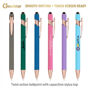 <span class=keywords><strong>Stylo</strong></span> <span class=keywords><strong>Bille</strong></span> Métallique 2-en-1 de Luxe à Encre Fluide, Finition Noire Mate, MOQ Flexible, Idéal pour Événements Corporatifs et Sportifs - Product Image 2