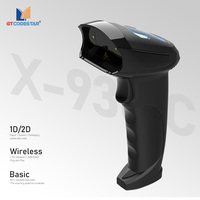 GTCODESTAR 2D escáner de código de barras inalámbrico de mano 2,4G lector de código de barras 1D escáner de código QR para supermercado USB escaneo de código QR