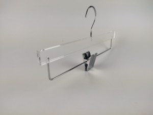 Chrome Metal Hook Acrylic Pants <strong>Hanger</strong> For Clothing In Wardrobe Or Living Room Use - Product Image 3