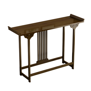 Table <span class=keywords><strong>console</strong></span> contemporaine ultra-fine en bambou Nan pour couloir étroit <span class=keywords><strong>avec</strong></span> <span class=keywords><strong>tiroir</strong></span> de rangement pour salon - Product Image 1
