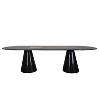 Ensemble table à manger ronde de luxe 12 places en marbre design en métal