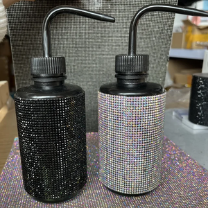 Rhinestone <b>Plastic</b> Tattoo Wash <b>Bottle</b> <b>Squeeze</b> Rinse <b>Bottle</b> for Lash Extension Cleaning Beauty Tool - Product Image 4