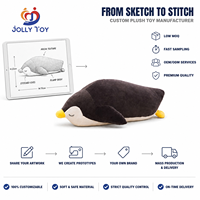 Fabricant de peluches personnalisées OEM ODM, mascotte pingouin, création de votre propre design, jouet en peluche personnalisé, coussin en peluche