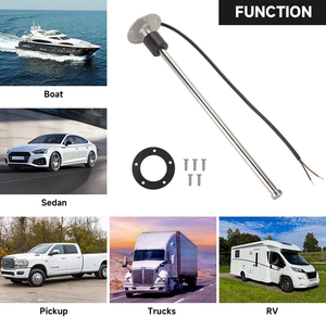 Sensor de Nivel de Combustible de Acero Inoxidable de 15 Pulgadas (380 mm) y 240-33 Ohmios para Tanques de Combustible de Barcos, Autos, Autocaravanas, Camiones y Vehículos - Product Image 2