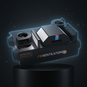 Système de ventilation à récupération de chaleur intelligent Tuya Wifi, certifié CE, 250 CMH, moteur DC, filtre HEPA, OEM/ODM, système HVAC, économie d'énergie - Product Image 1