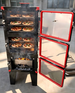 Horno de Pizza Comercial de Acero Inoxidable con Tres Compartimentos Independientes para Uso en Barbacoas al Aire Libre - Product Image 1