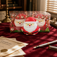 Jouet Squishy Géant Écologique Adorable Père Noël Bonhomme de Neige Renne Anti-Stress avec Boîte Cadeau