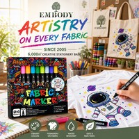 Marqueurs textiles permanents 36 couleurs, stylos pour vêtements, pour T-shirts, DIY, marqueurs lavables pour baskets, sacs en toile, cadeau artistique