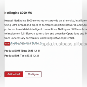 Licencia de Software Avanzada HW NE8000-M6 N1-NE8KM6A-LIC 88036BBA para Router IP, Uso en Telecomunicaciones - Product Image 1