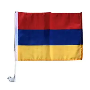 New Hot Selling Custom Printing Polyester Country Car Vehicle 12"x18" Flag Armenian Flag For Car